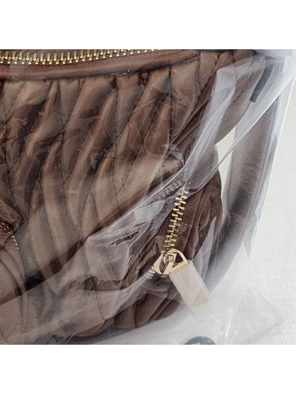 Michael Kors Women's Bag Merritt Matelasse Convertible Crossbody Bag Brown NWT - Picture 7 of 12